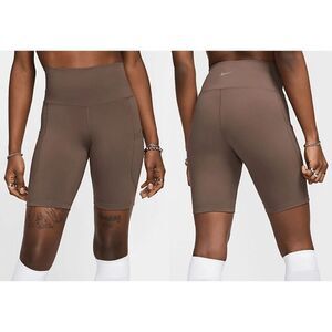 Nike Women's One High-Waisted 8" Biker Shorts With Pockets XS